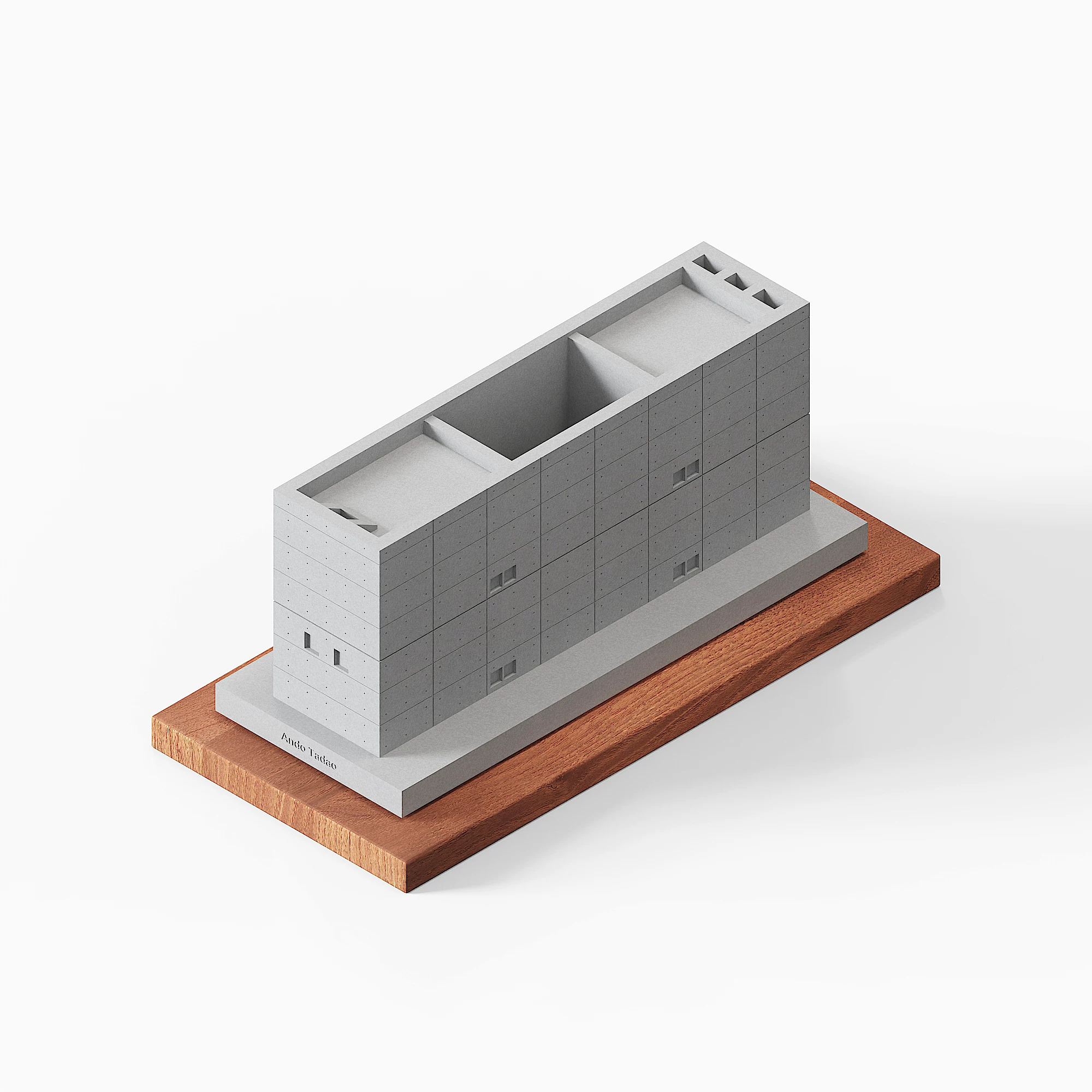 Azuma House Concrete Model - Tadao Ando Sumiyoshi Row House - Image 5