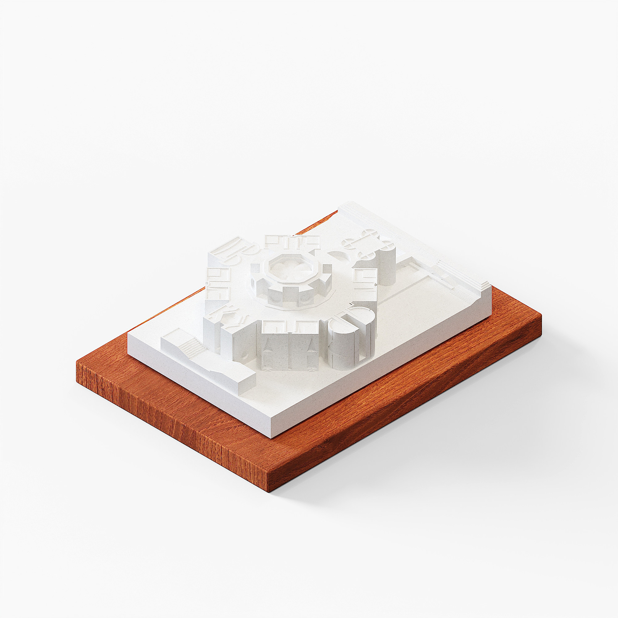 Louis Kahn National Assembly Building Concrete Model by Myron Design