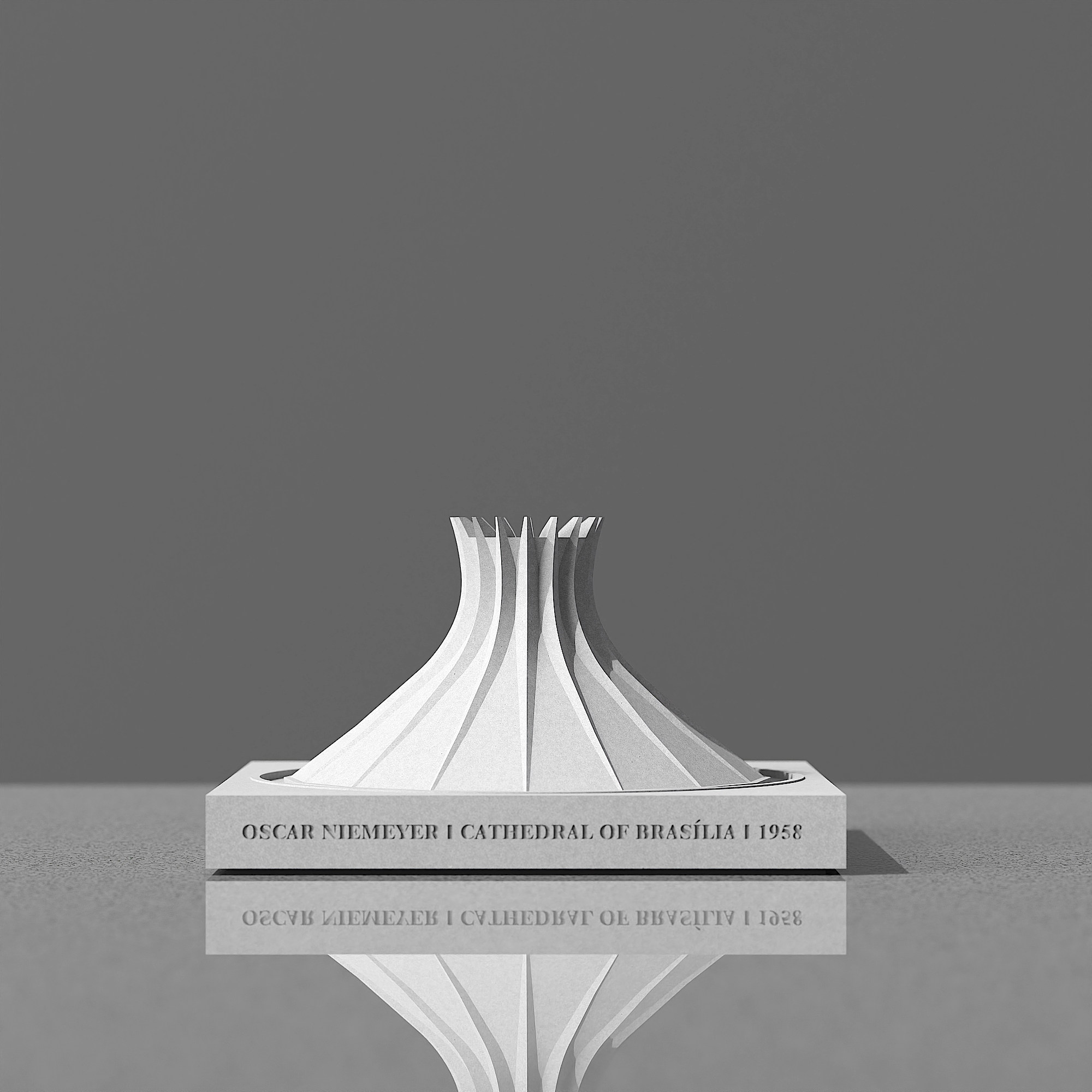 Cathedral of Brasilia Concrete Architectural Model by Myron Design