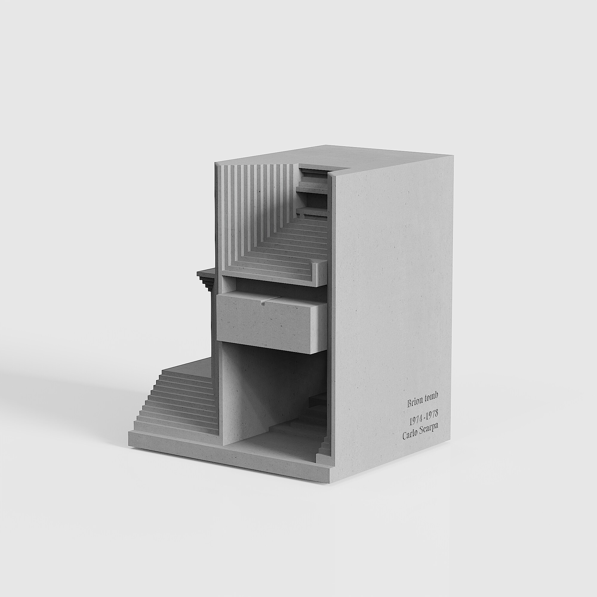 Brion Cemetery Concrete Architectural Model by Myron Design