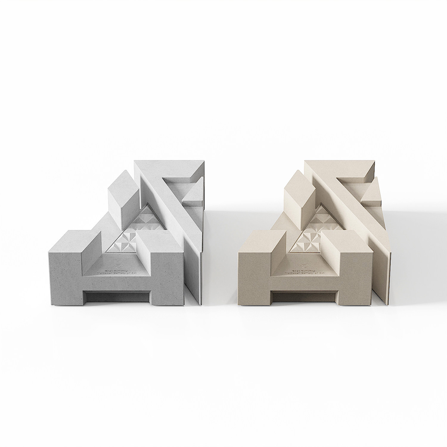 National Gallery of Art East Building Concrete Model by Myron Design