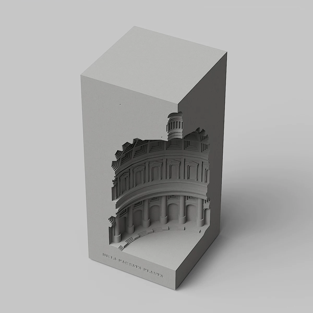 European Dome Concrete Architectural Model by Myron Design