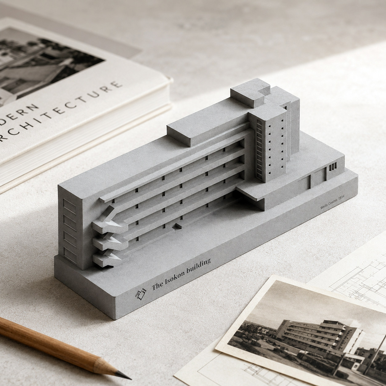 Isokon Building Concrete Model - Modernist Architecture Decor - Image 7