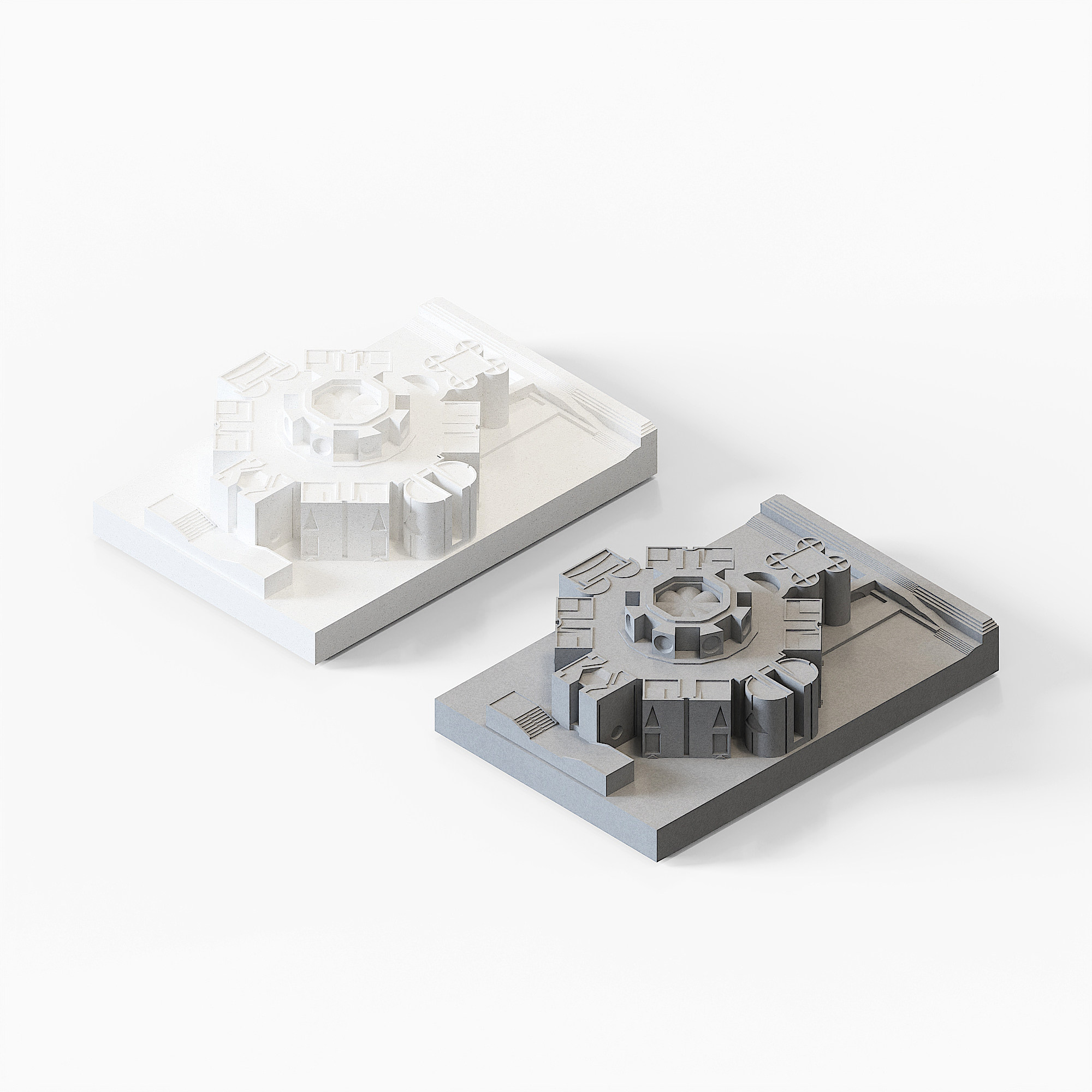 Louis Kahn National Assembly Building Concrete Model by Myron Design