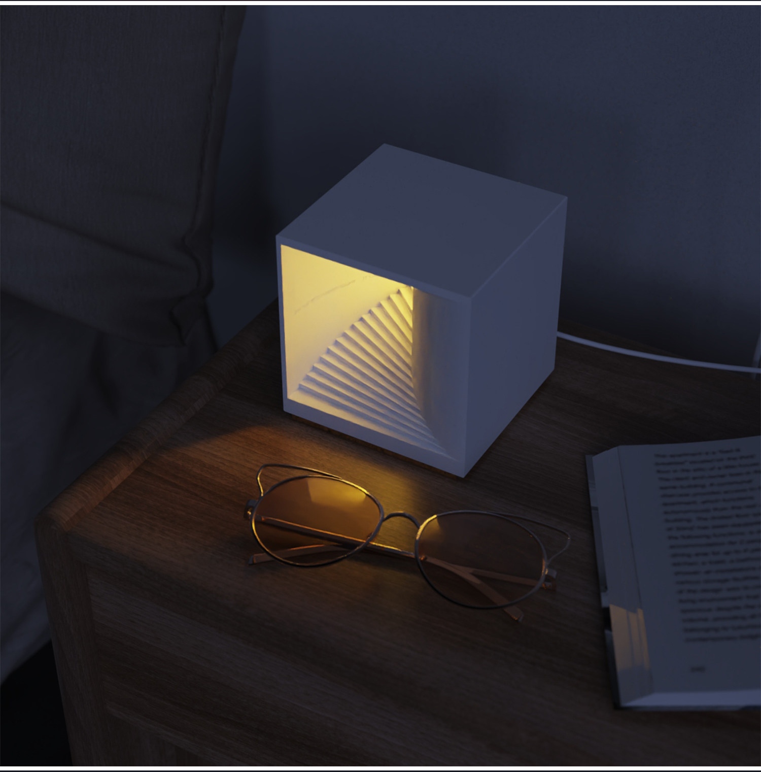 Micro Architecture Concrete Night Light by Myron Design