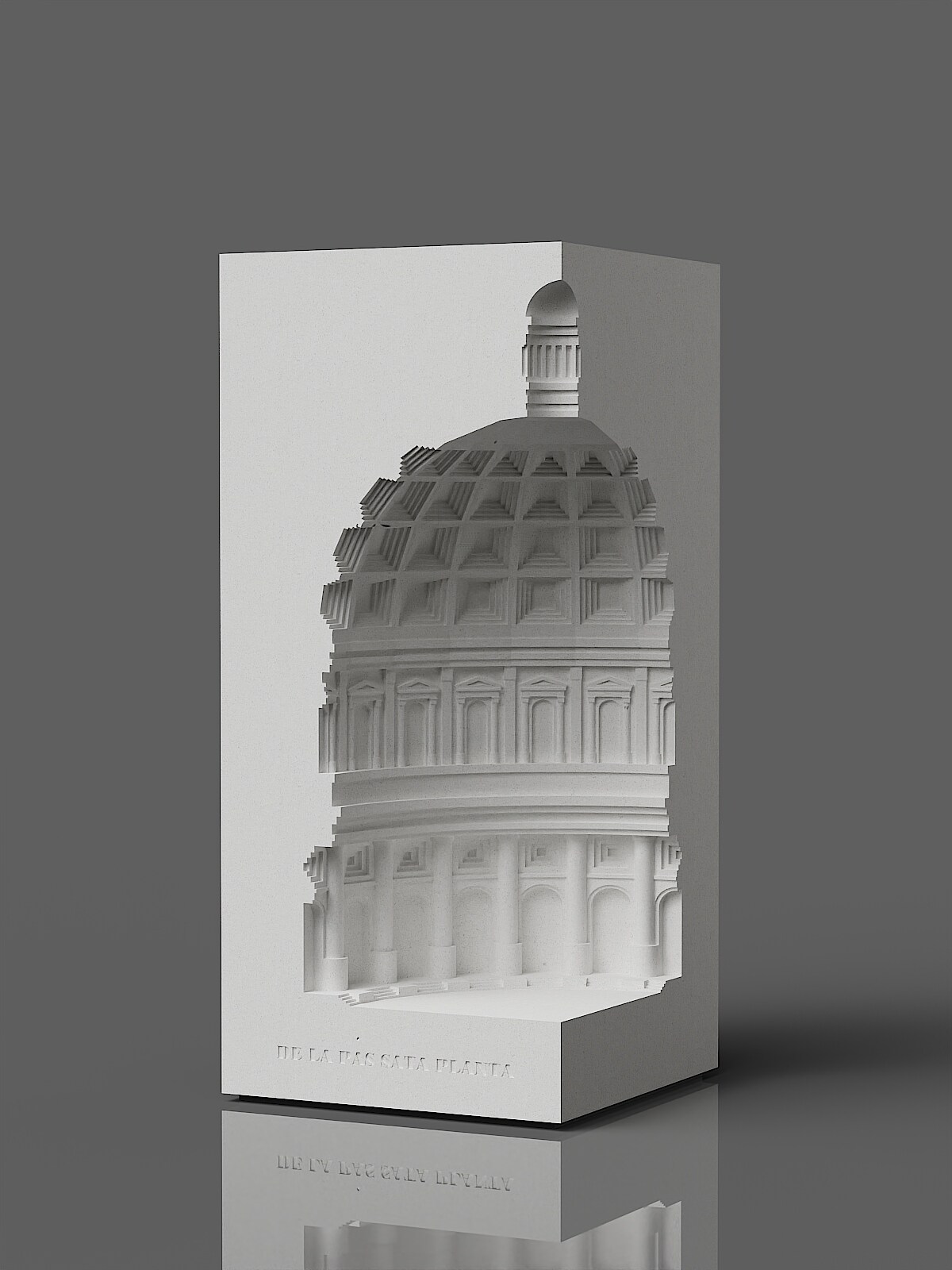 European Dome Concrete Architectural Model by Myron Design