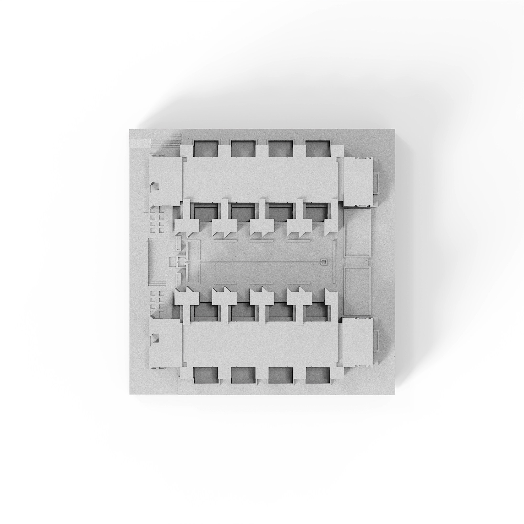 Salk Institute Concrete Architectural Model by Myron Design