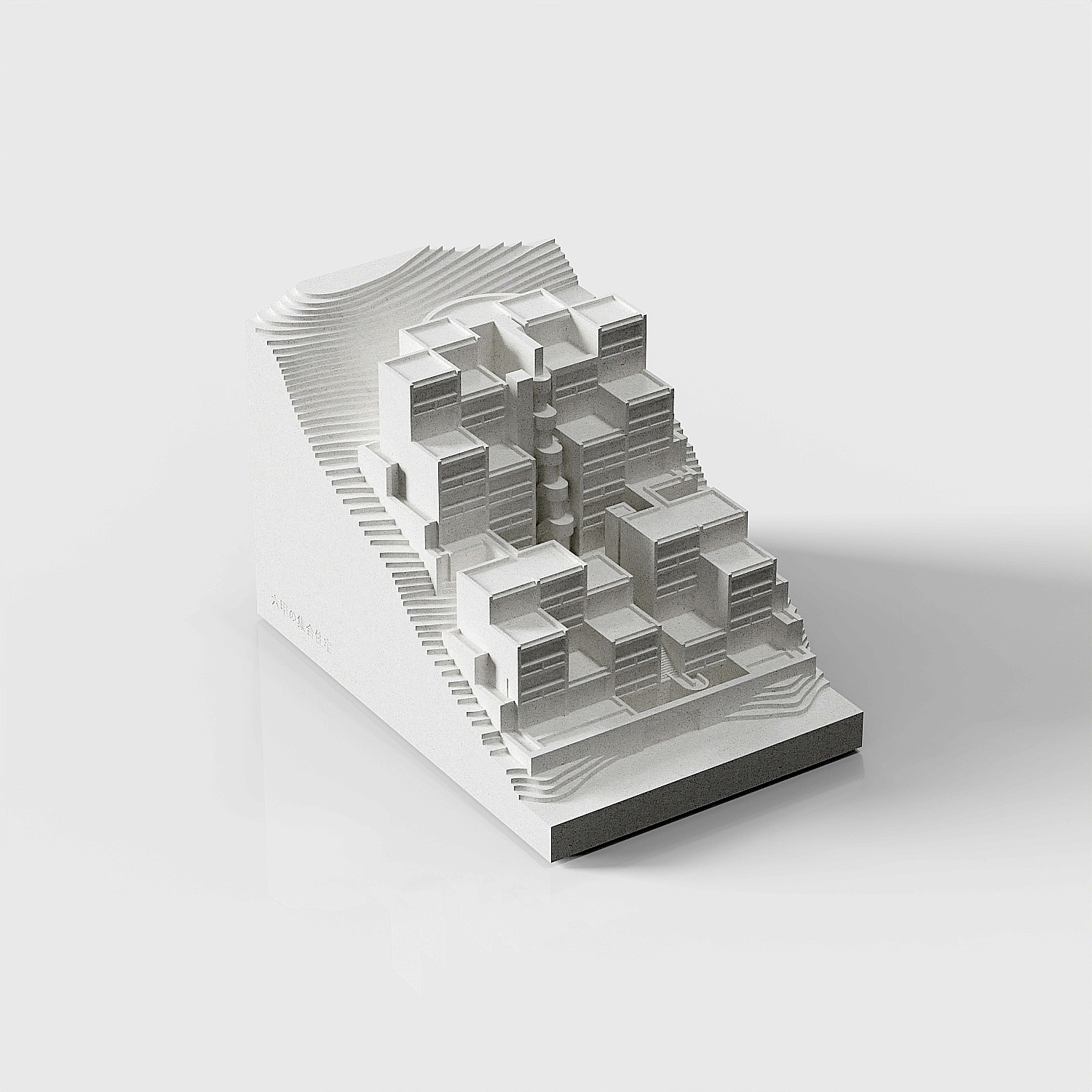Rokko Housing - Tadao Ando Concrete Architecture Model - Image 7