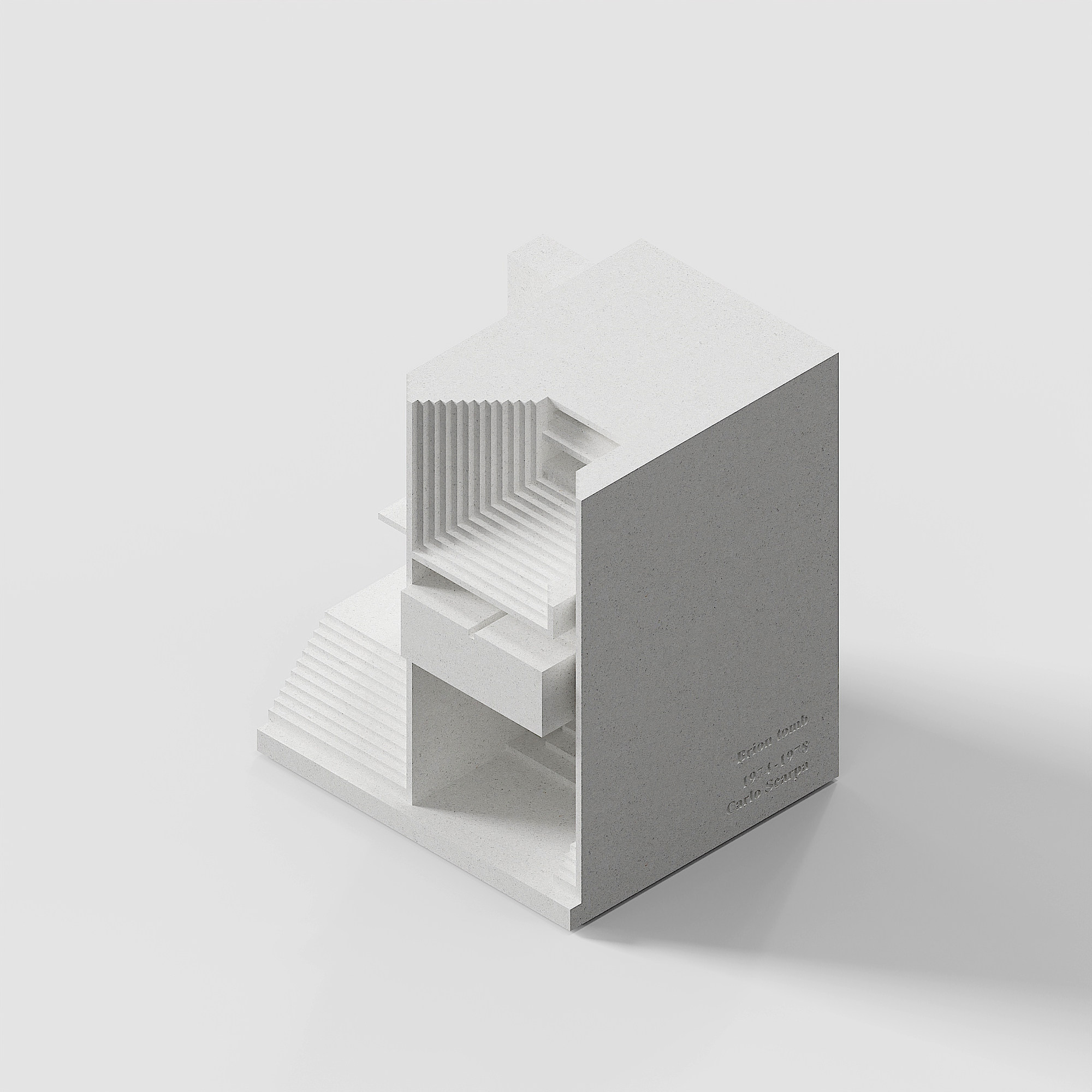 Brion Cemetery Concrete Architectural Model by Myron Design