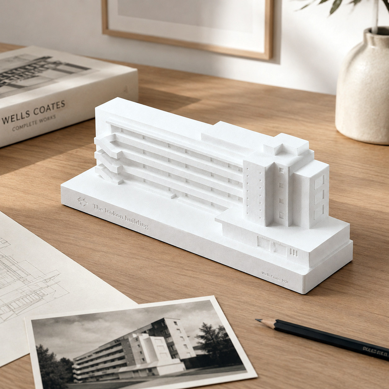 Isokon Building Concrete Model - Modernist Architecture Decor - Image 8