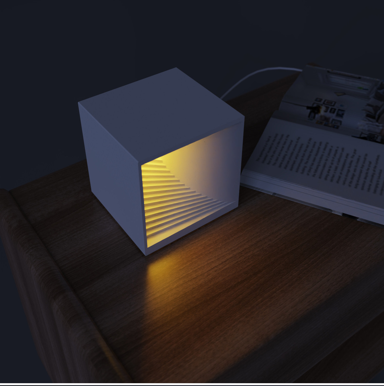 Micro Architecture Concrete Night Light by Myron Design