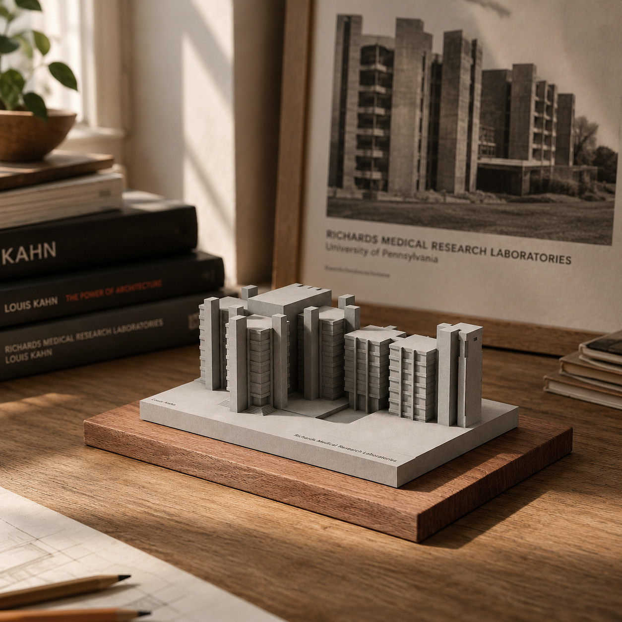 Richards Medical Research Laboratories Concrete Model by Myron Design