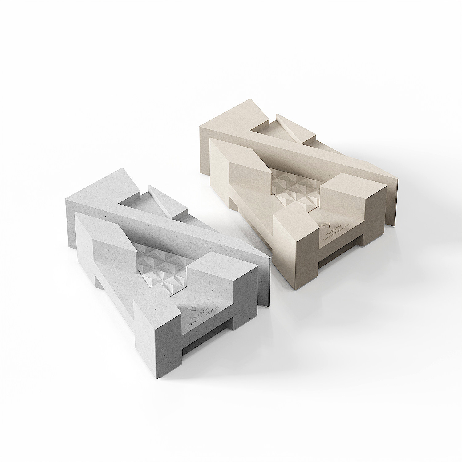 National Gallery of Art East Building Concrete Model by Myron Design