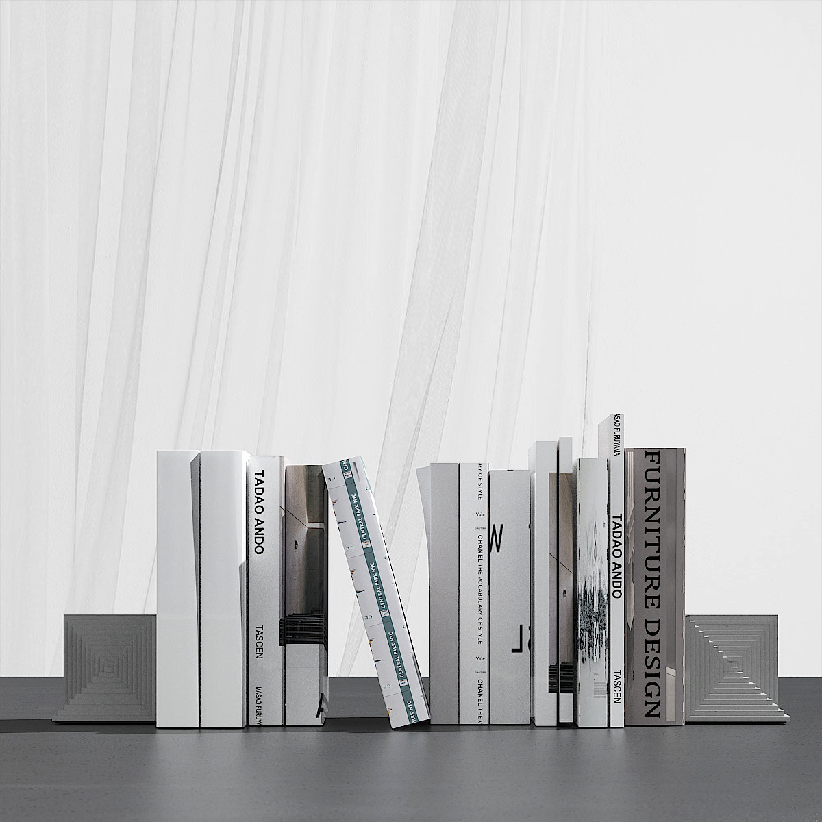 Cube Concrete Bookend and Architectural Object by Myron Design
