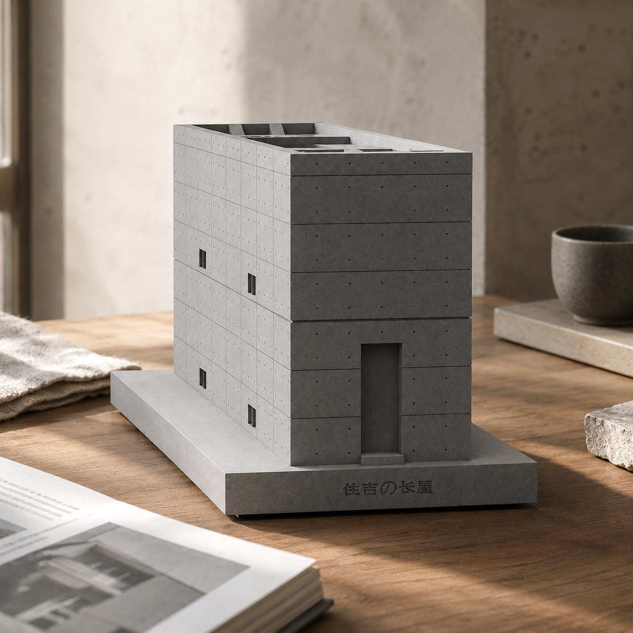 Azuma House Concrete Model - Tadao Ando Sumiyoshi Row House - Image 8