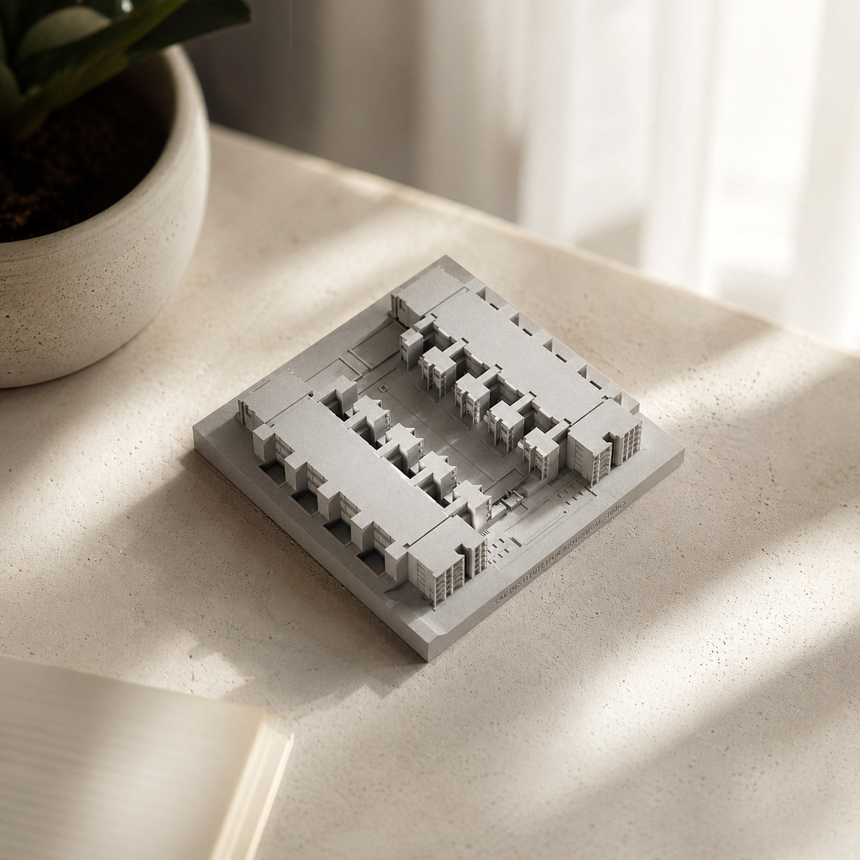 Salk Institute Concrete Architectural Model by Myron Design