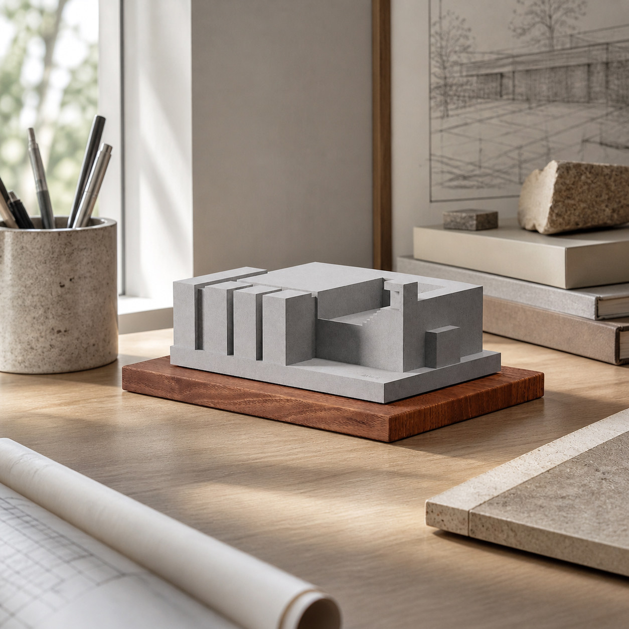 Luyeyuan Concrete Architectural Model by Myron Design