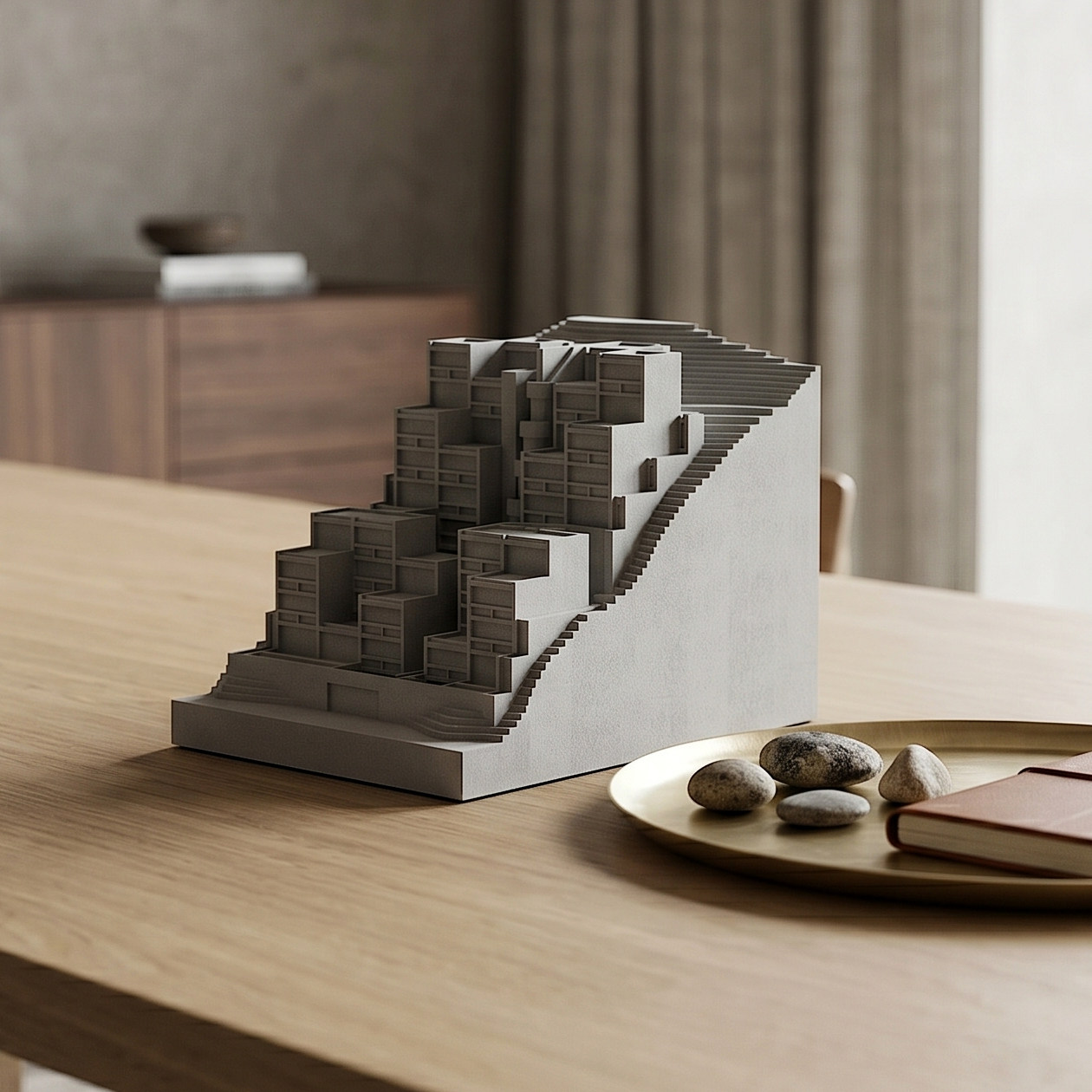 Rokko Housing - Tadao Ando Concrete Architecture Model - Image 8