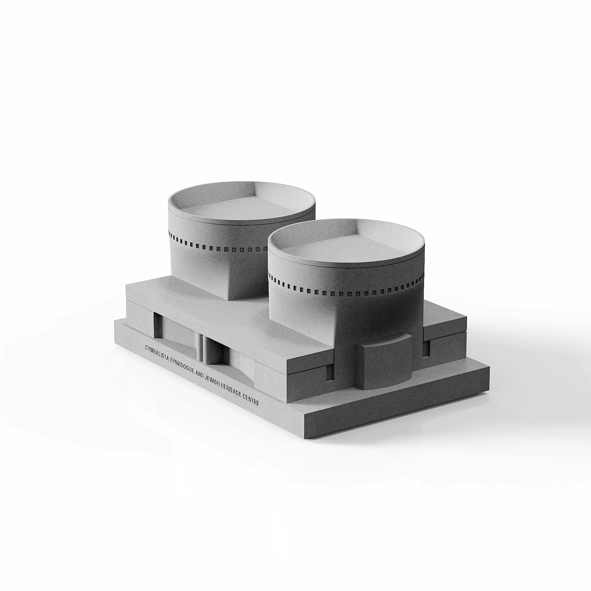 Cymbalista Synagogue Concrete Architectural Model by Myron Design