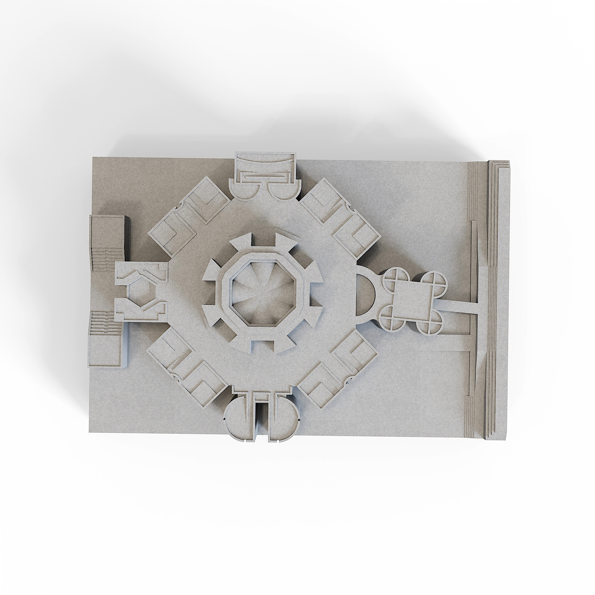 Louis Kahn National Assembly Building Concrete Model by Myron Design