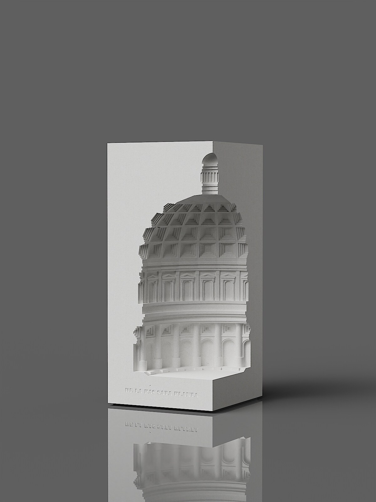 European Dome Concrete Architectural Model by Myron Design