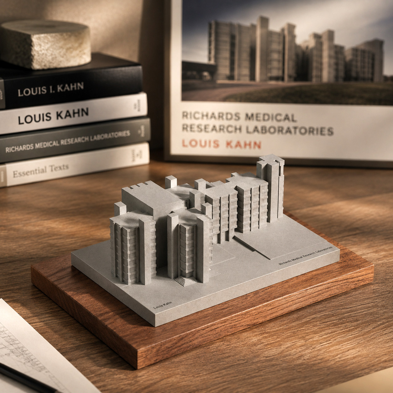 Richards Medical Research Laboratories Concrete Model by Myron Design
