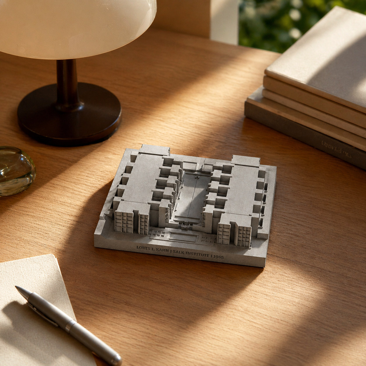 Salk Institute Concrete Architectural Model by Myron Design