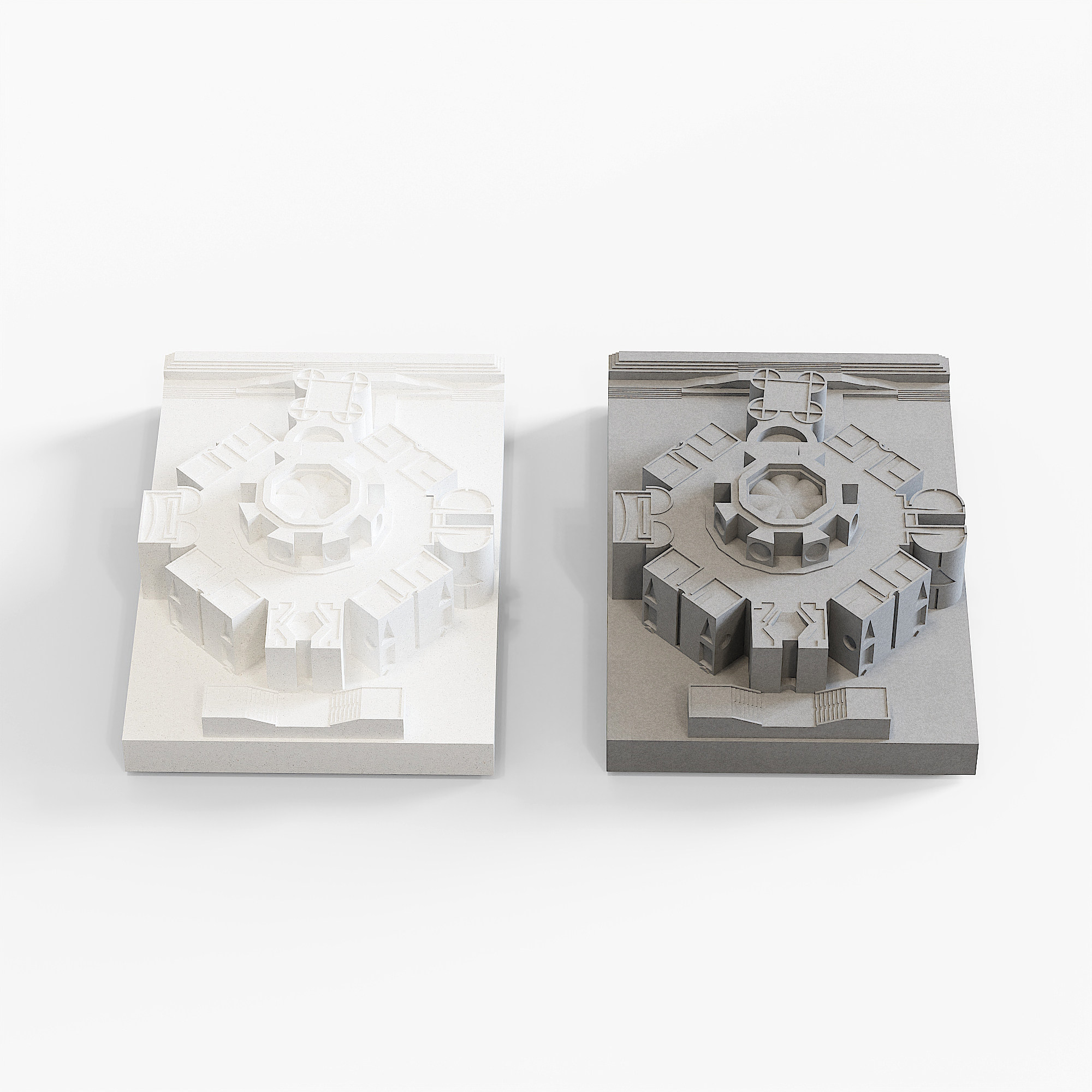 Louis Kahn National Assembly Building Concrete Model by Myron Design
