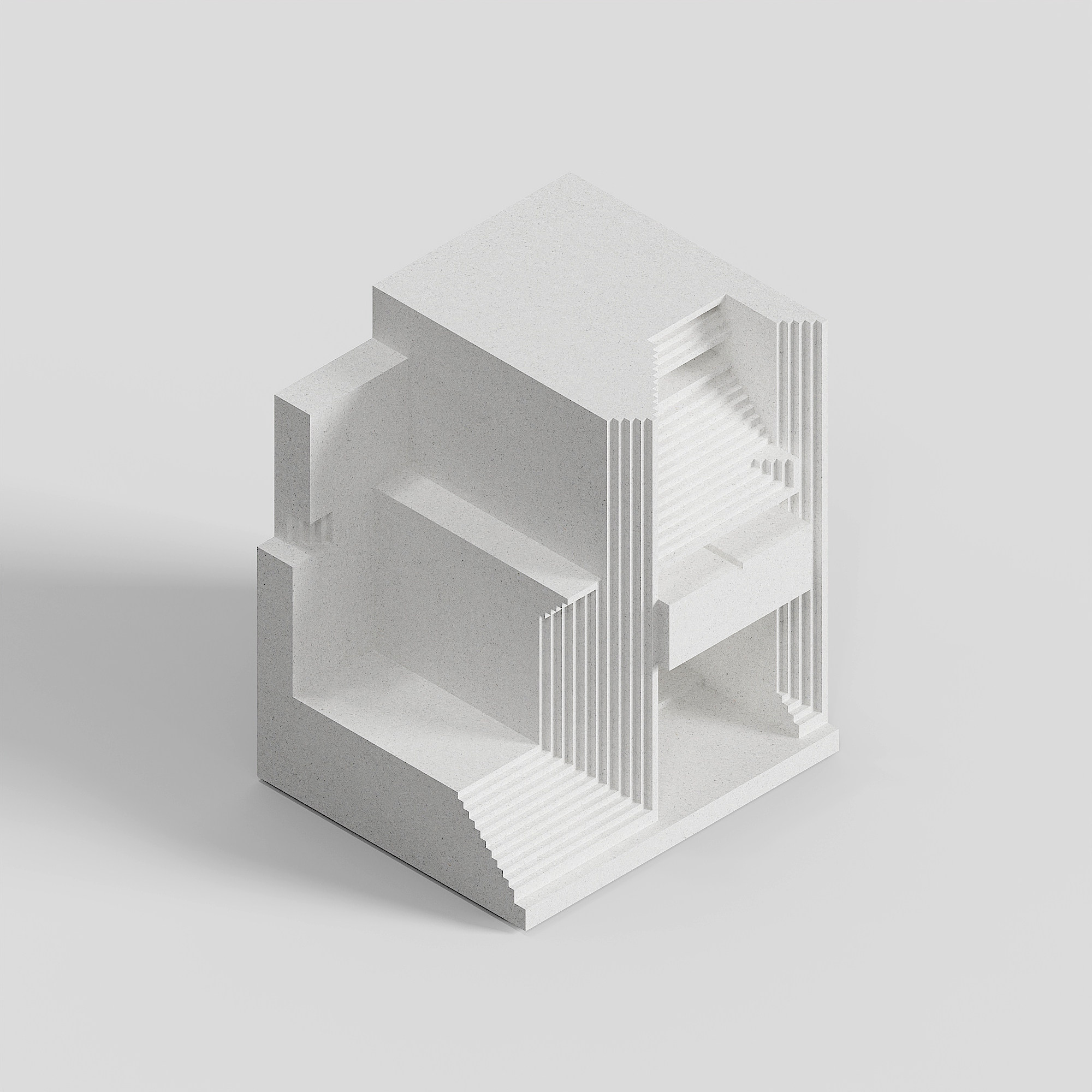 Brion Cemetery Concrete Architectural Model by Myron Design