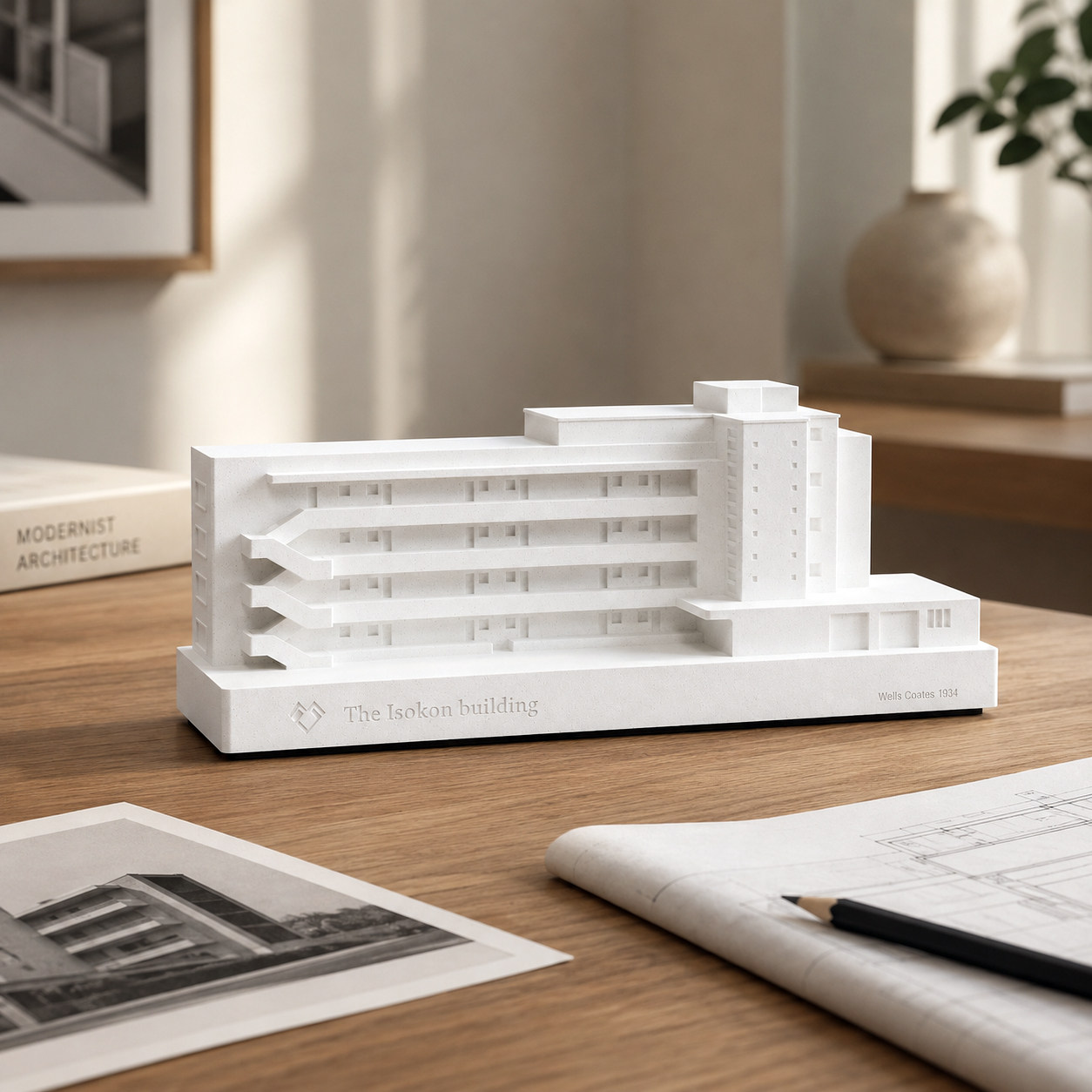 Isokon Building Concrete Model - Modernist Architecture Decor - Image 10