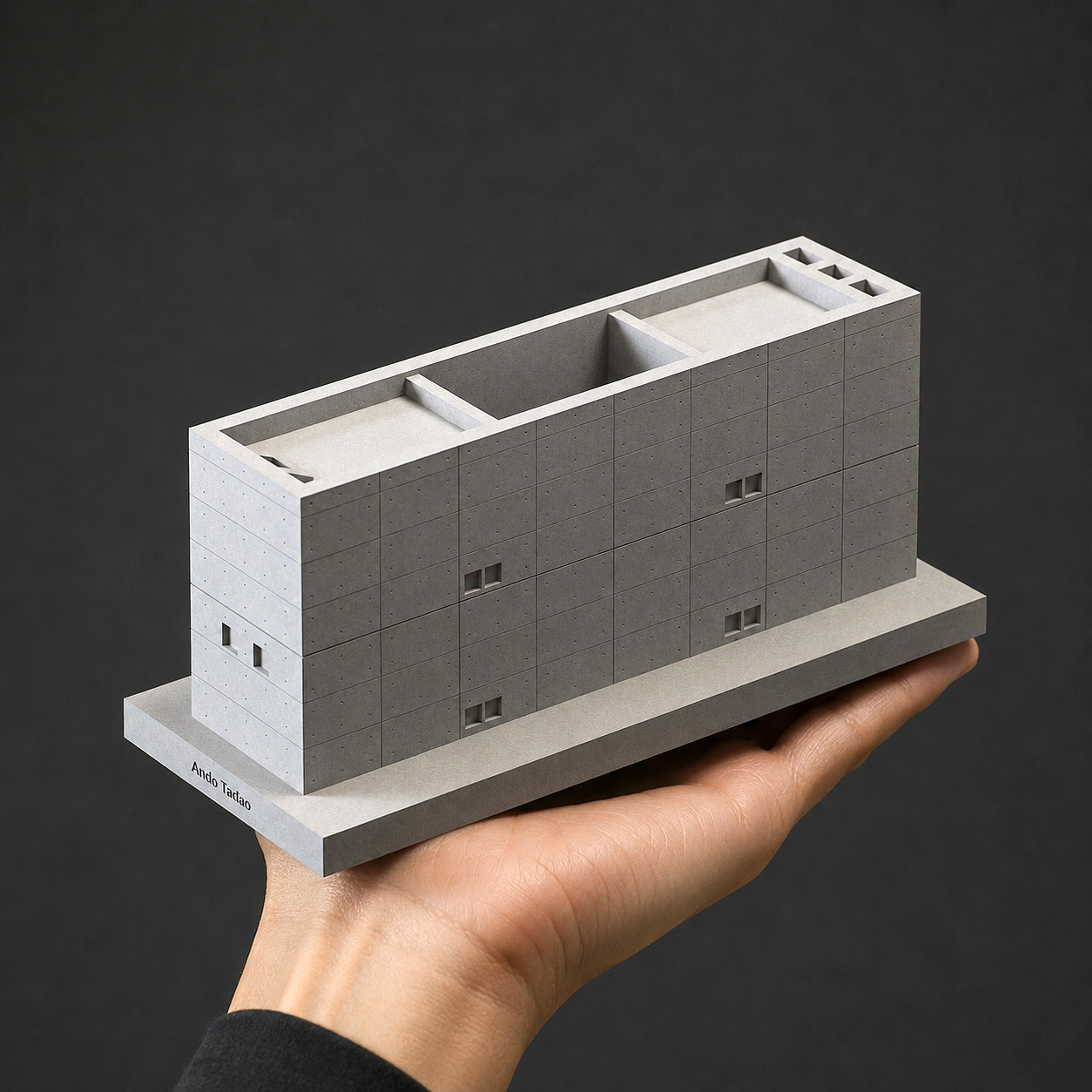 Azuma House Concrete Model - Tadao Ando Sumiyoshi Row House - Image 10