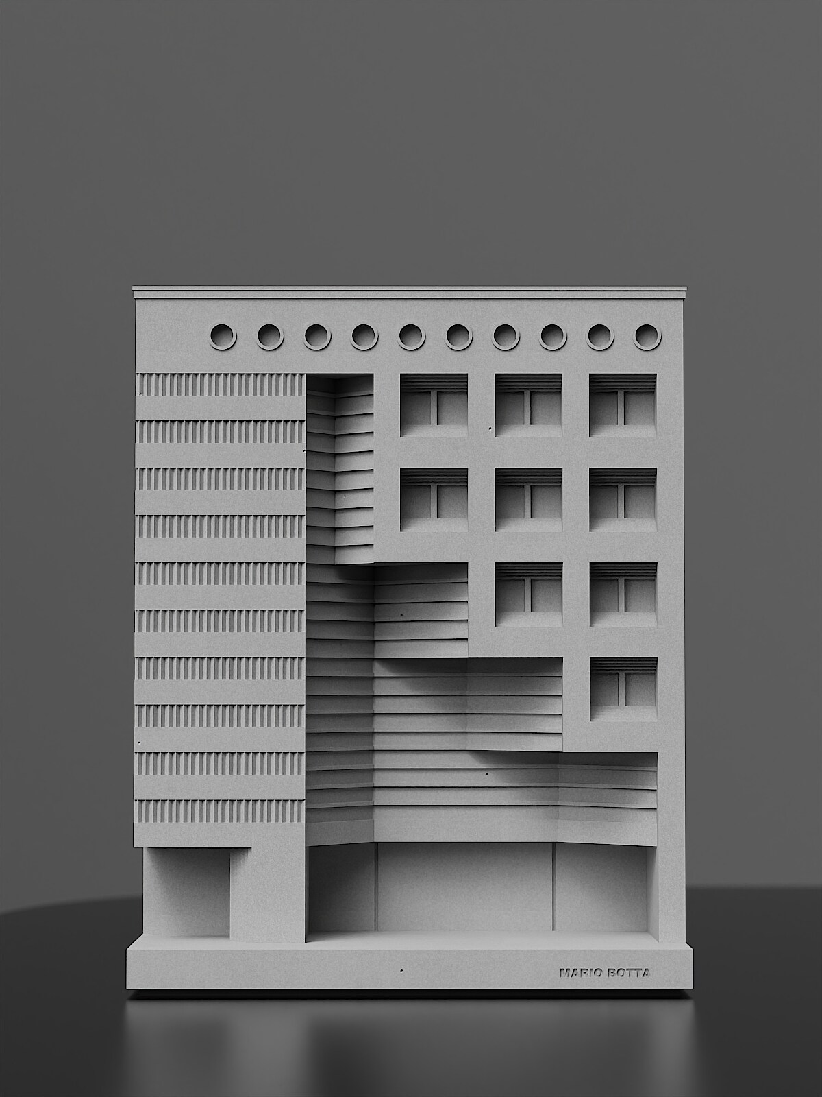 Mario Botta Concrete Bookends - Architectural Desk Object - Image 10