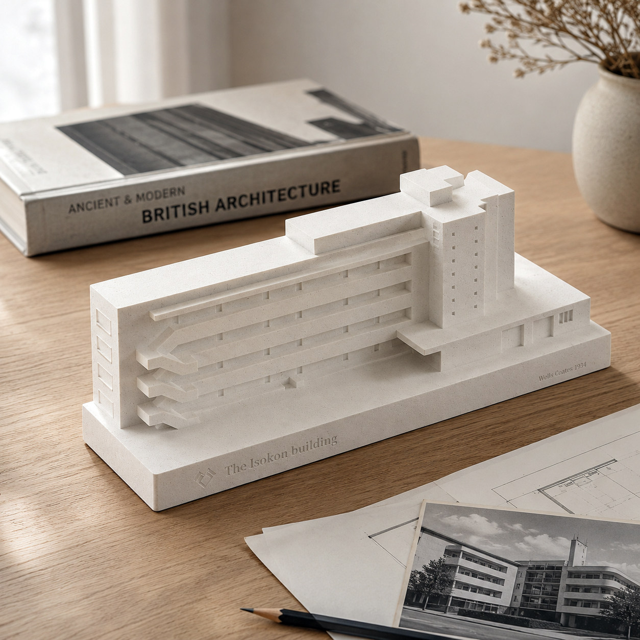 Isokon Building Concrete Model - Modernist Architecture Decor - Image 11