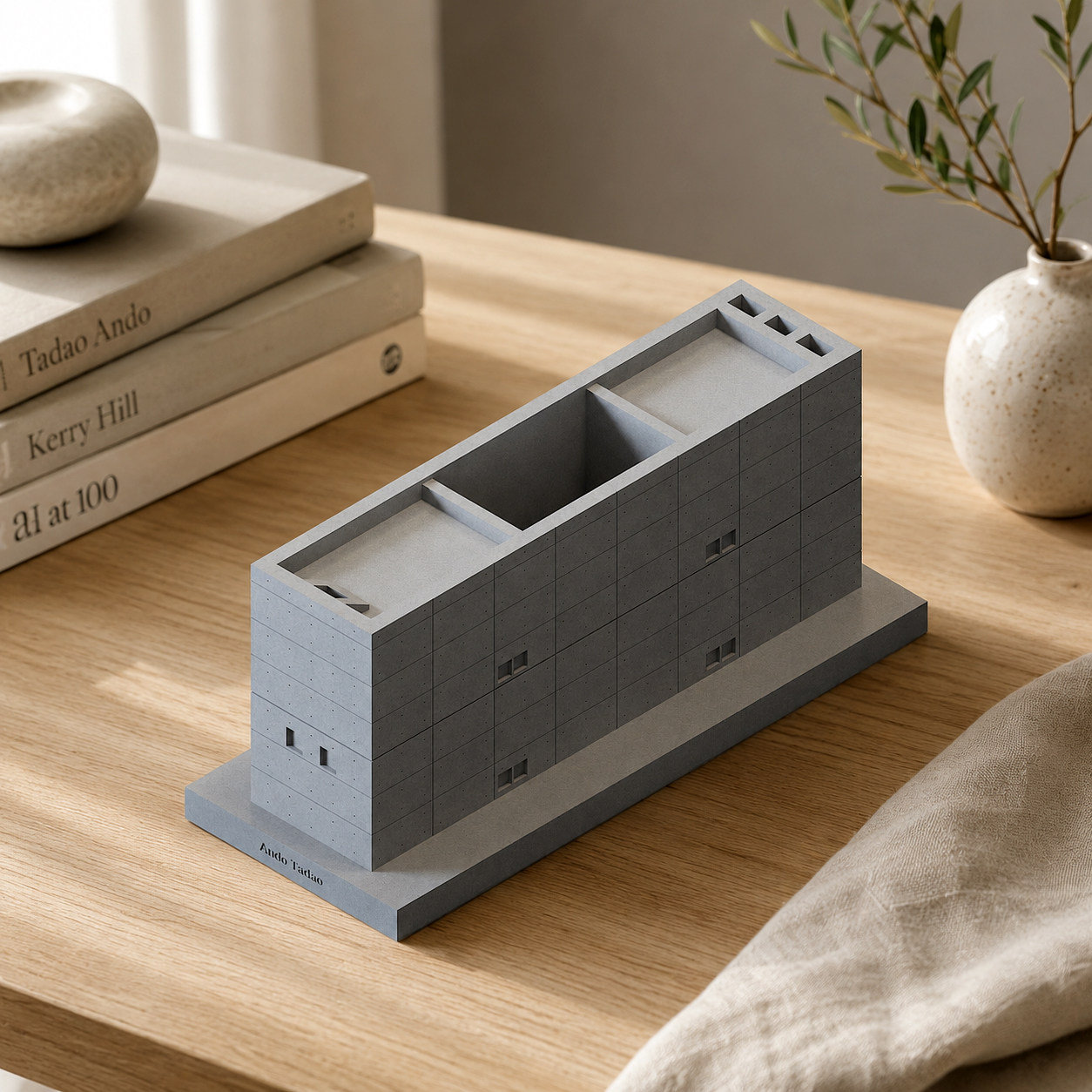 Azuma House Concrete Model - Tadao Ando Sumiyoshi Row House - Image 12