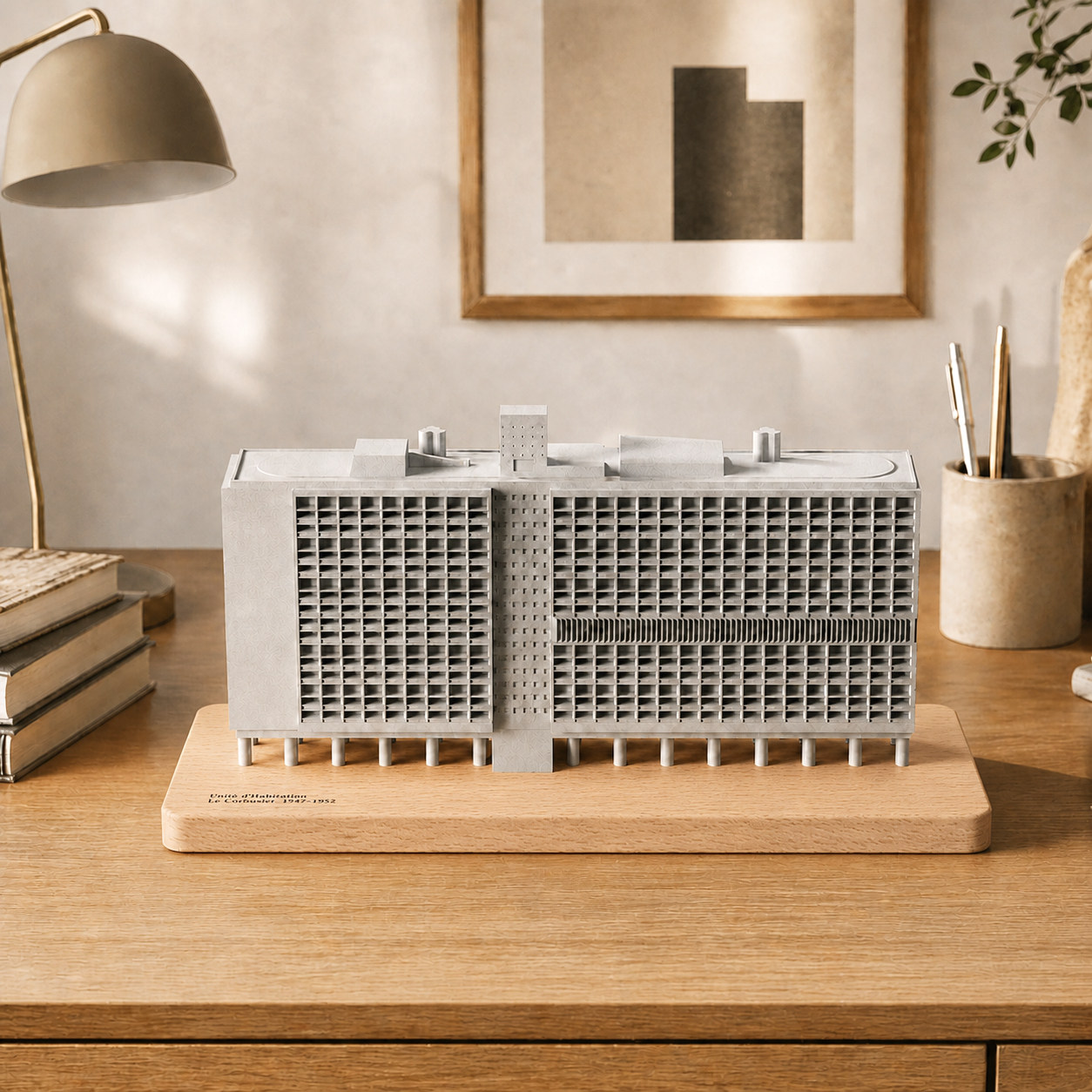 Unite d Habitation Marseille Concrete Model by Myron Design