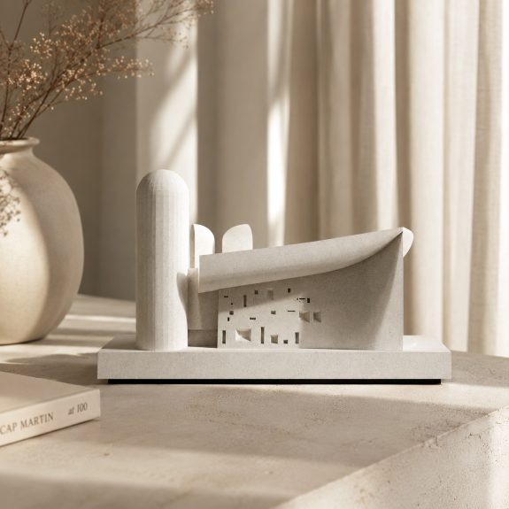 Detail of the Ronchamp Chapel fine concrete model