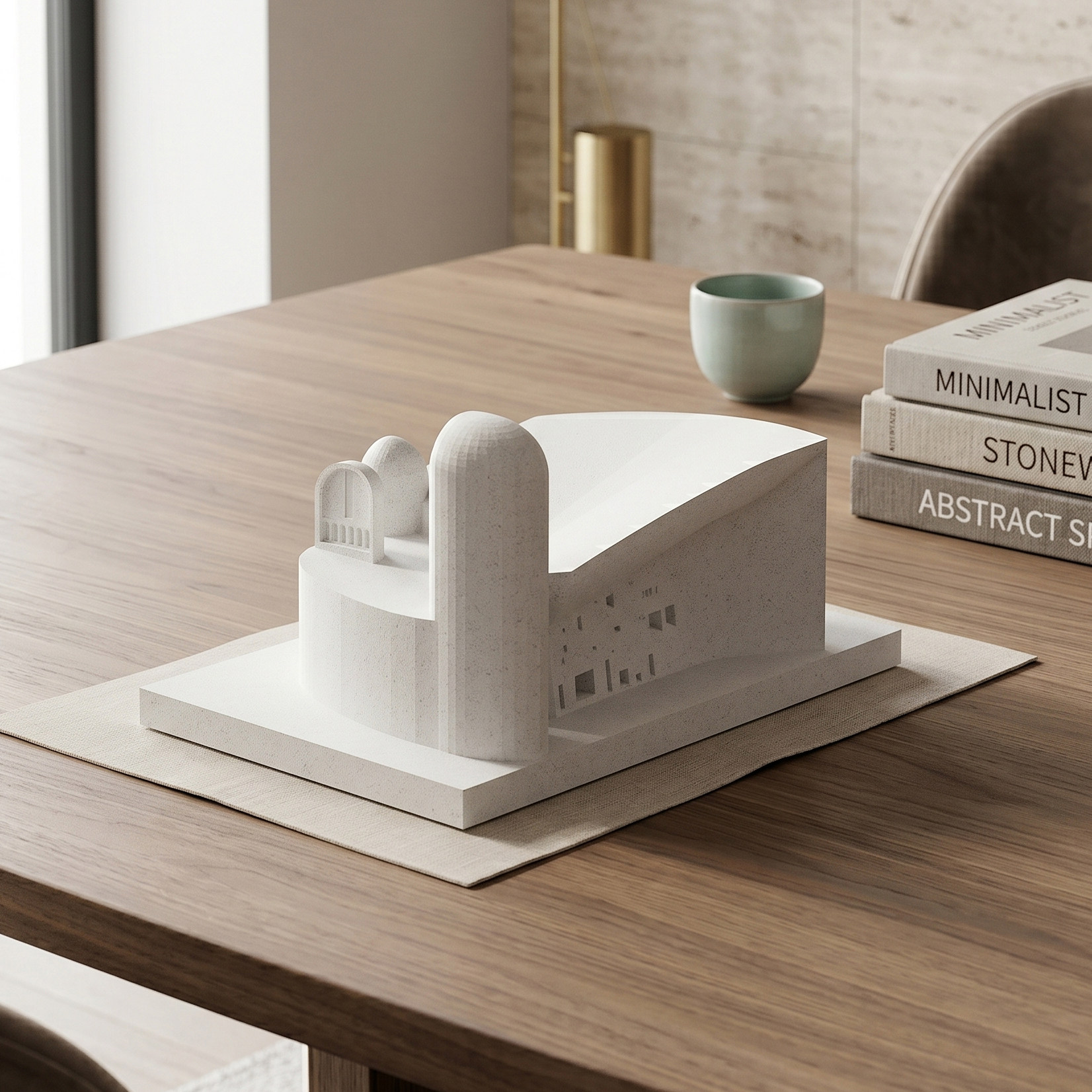 Ronchamp Chapel Concrete Architectural Model by Myron Design