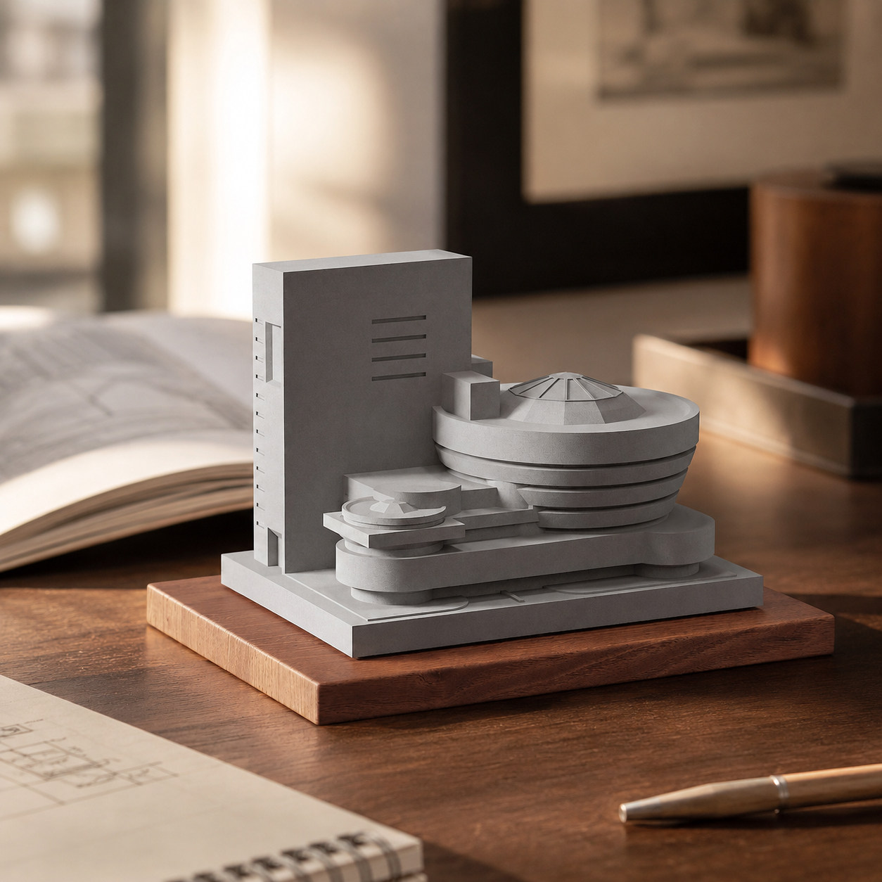 Guggenheim Museum Concrete Architectural Model by Myron Design