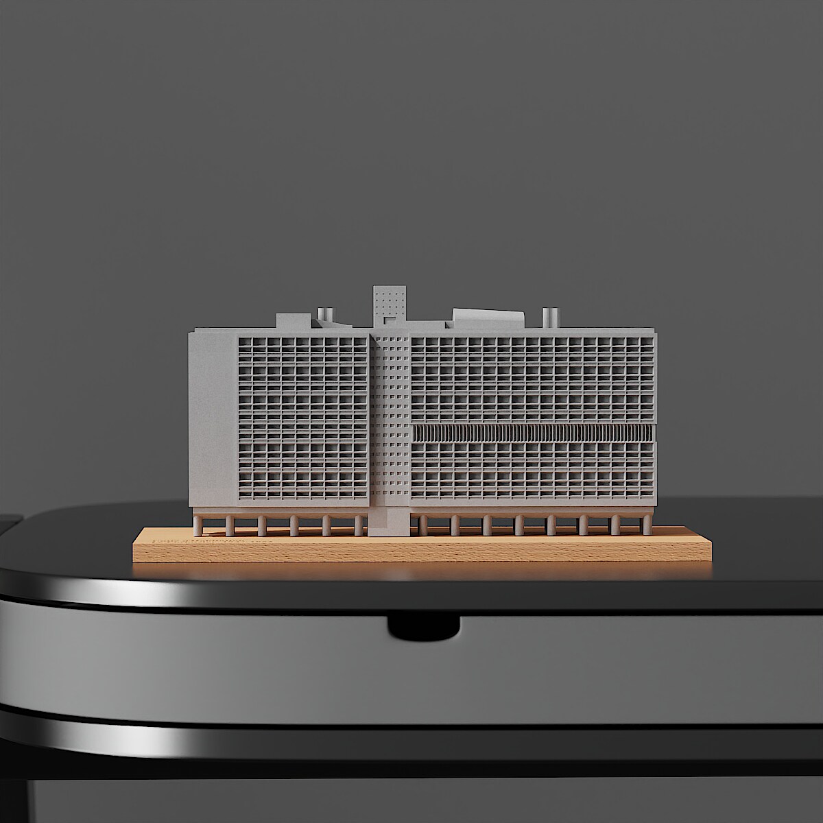 Unite d Habitation Marseille Concrete Model by Myron Design