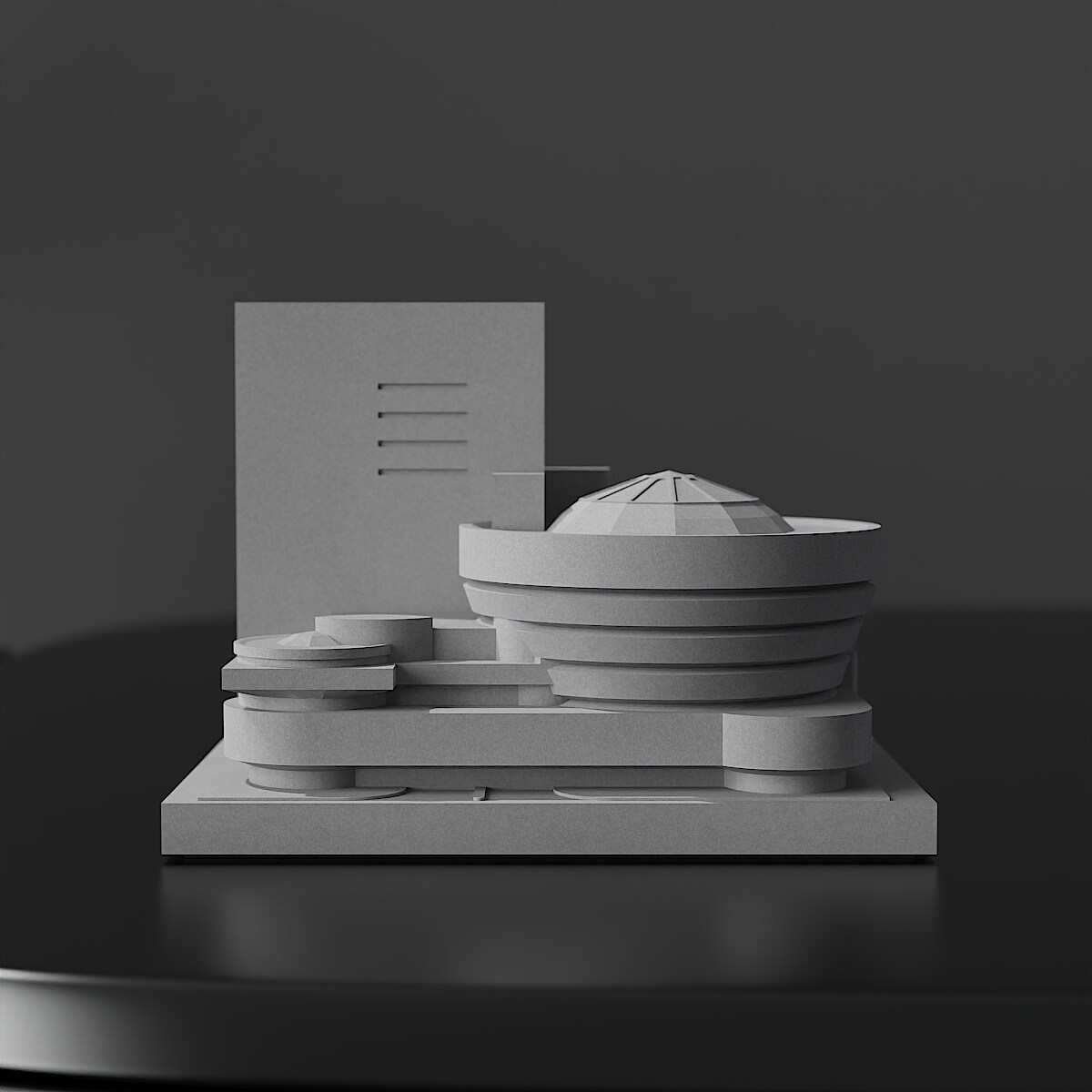 Guggenheim Museum Concrete Architectural Model by Myron Design