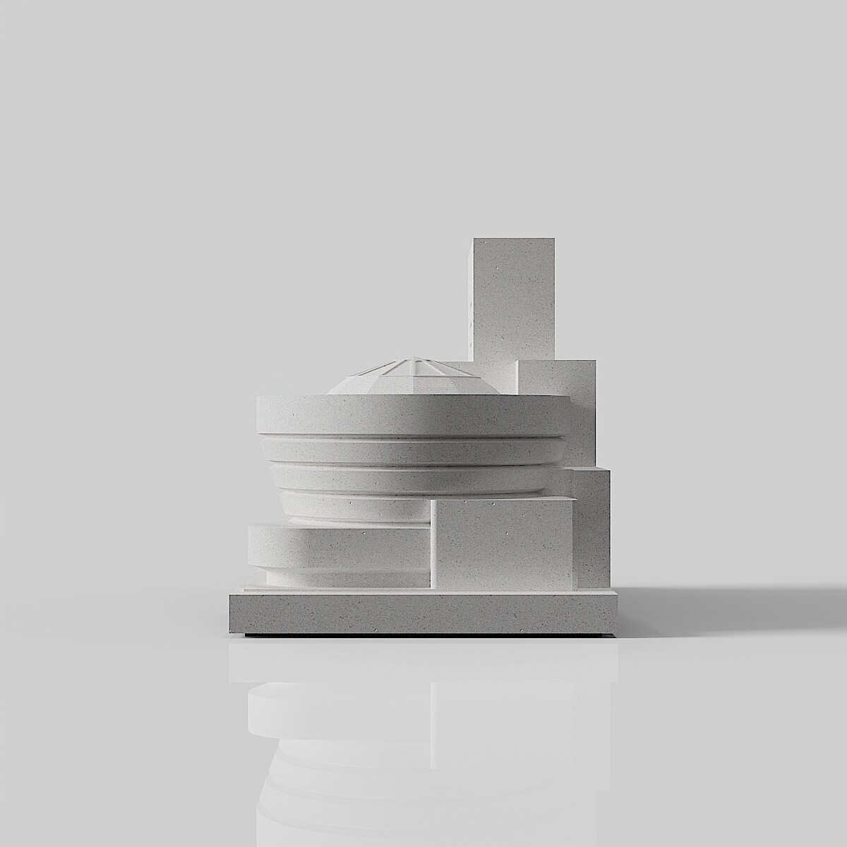 Guggenheim Museum Concrete Architectural Model by Myron Design