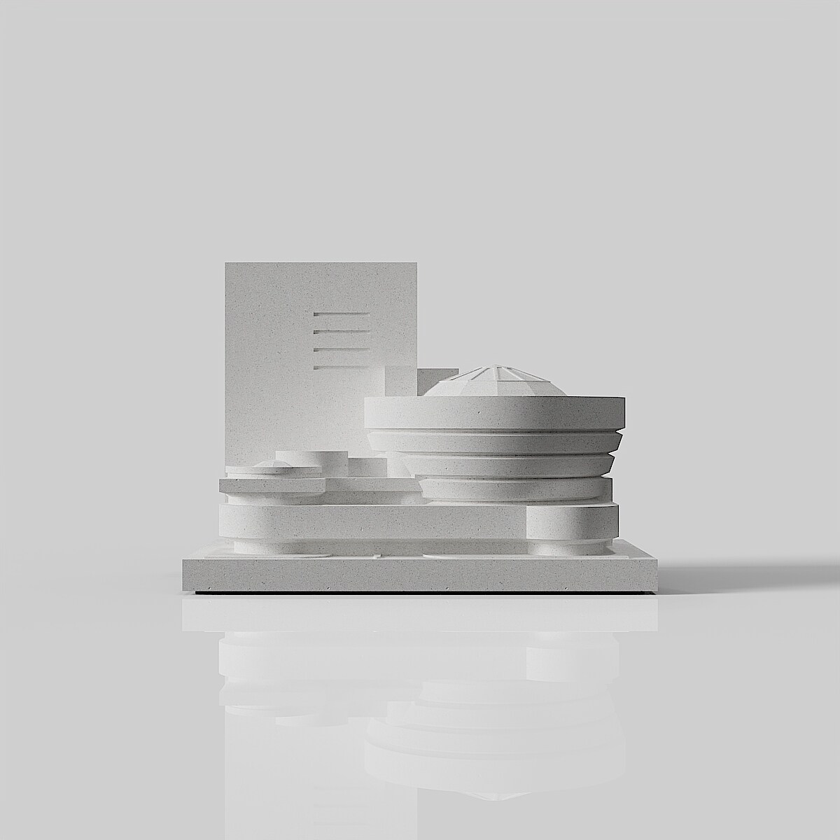 Guggenheim Museum Concrete Architectural Model by Myron Design