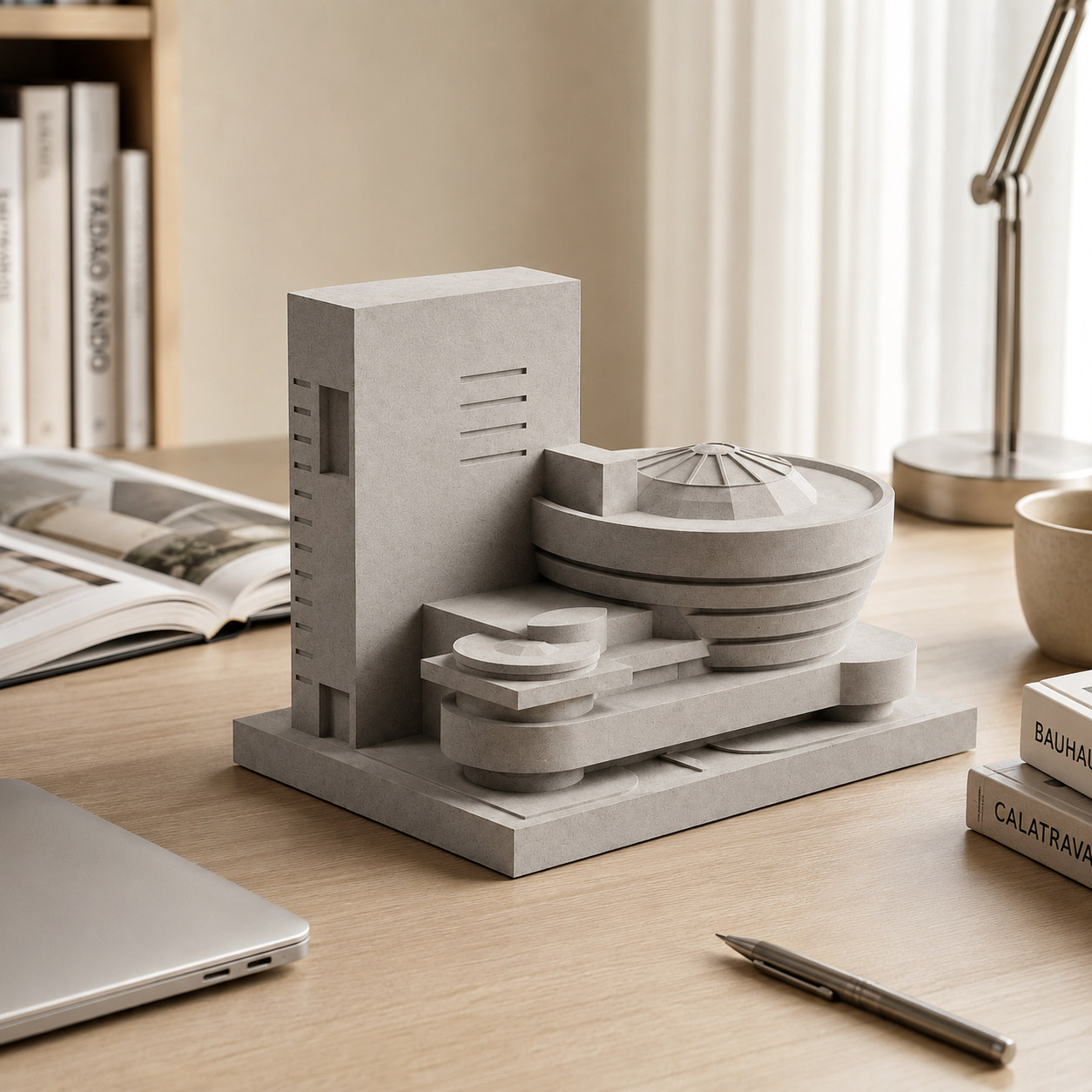 Guggenheim Museum Concrete Architectural Model by Myron Design