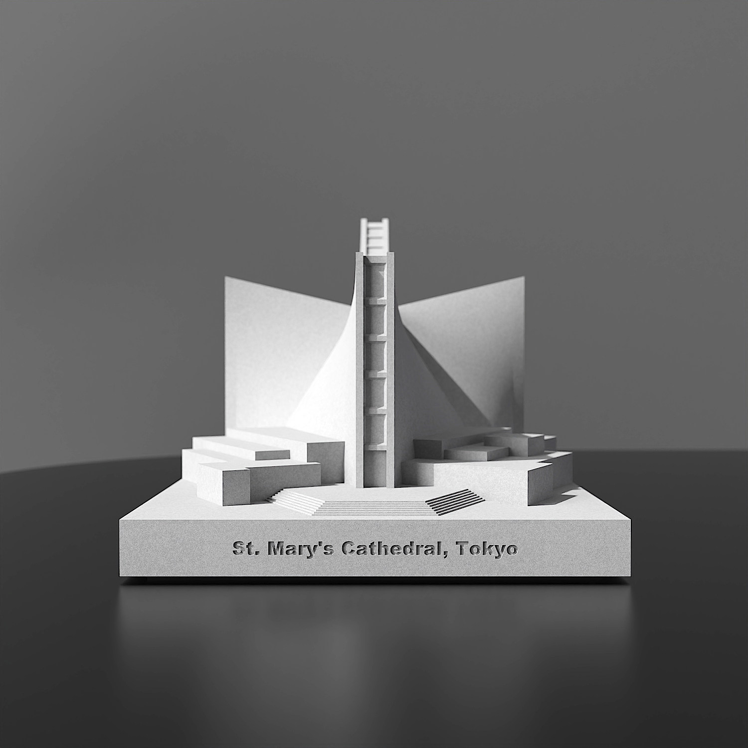 St Marys Cathedral Concrete Architectural Model by Myron Design