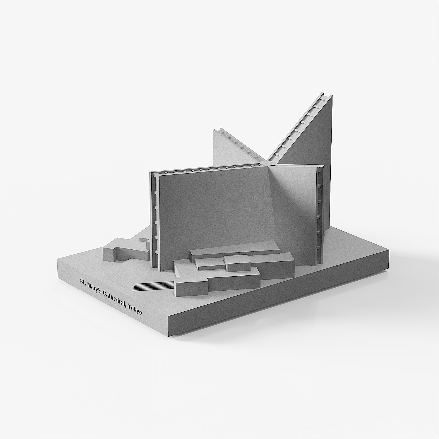 St Marys Cathedral Concrete Architectural Model by Myron Design