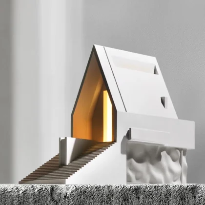 White Chapel Concrete Architectural Night Light - view 1