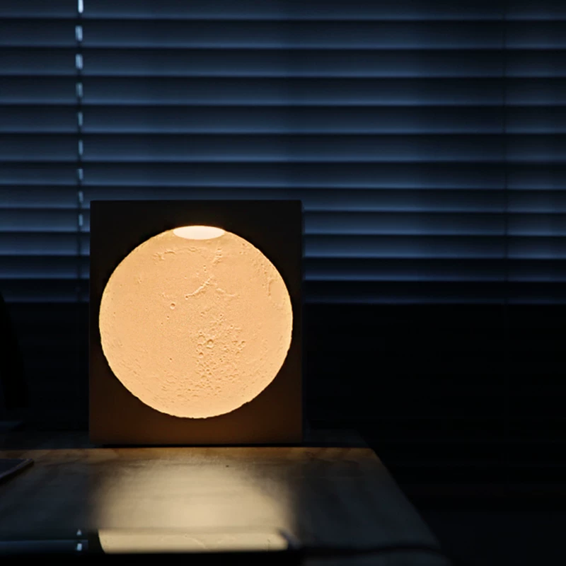 Moon Surface Concrete Ambient Night Light - view 2