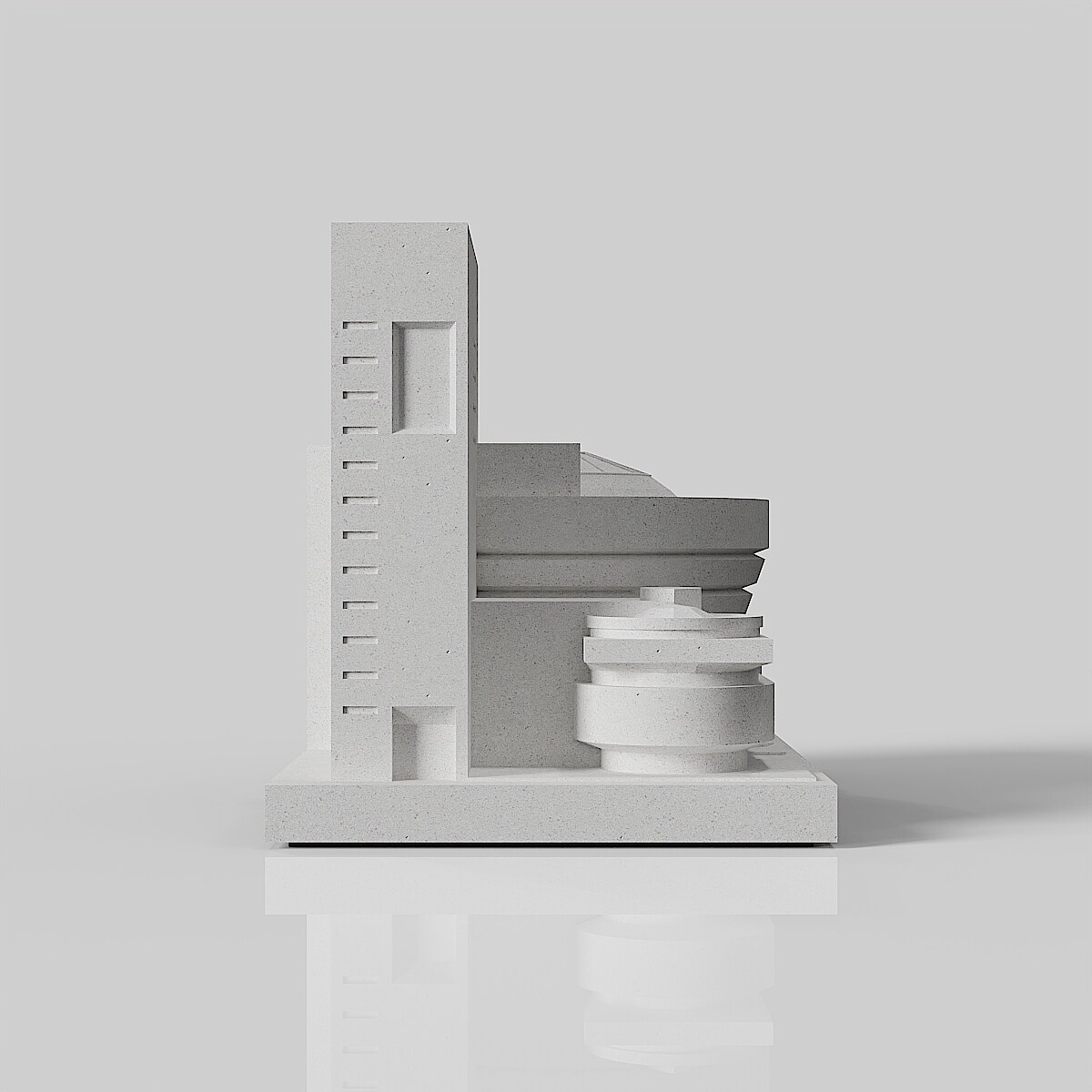 Guggenheim Museum Concrete Architectural Model by Myron Design