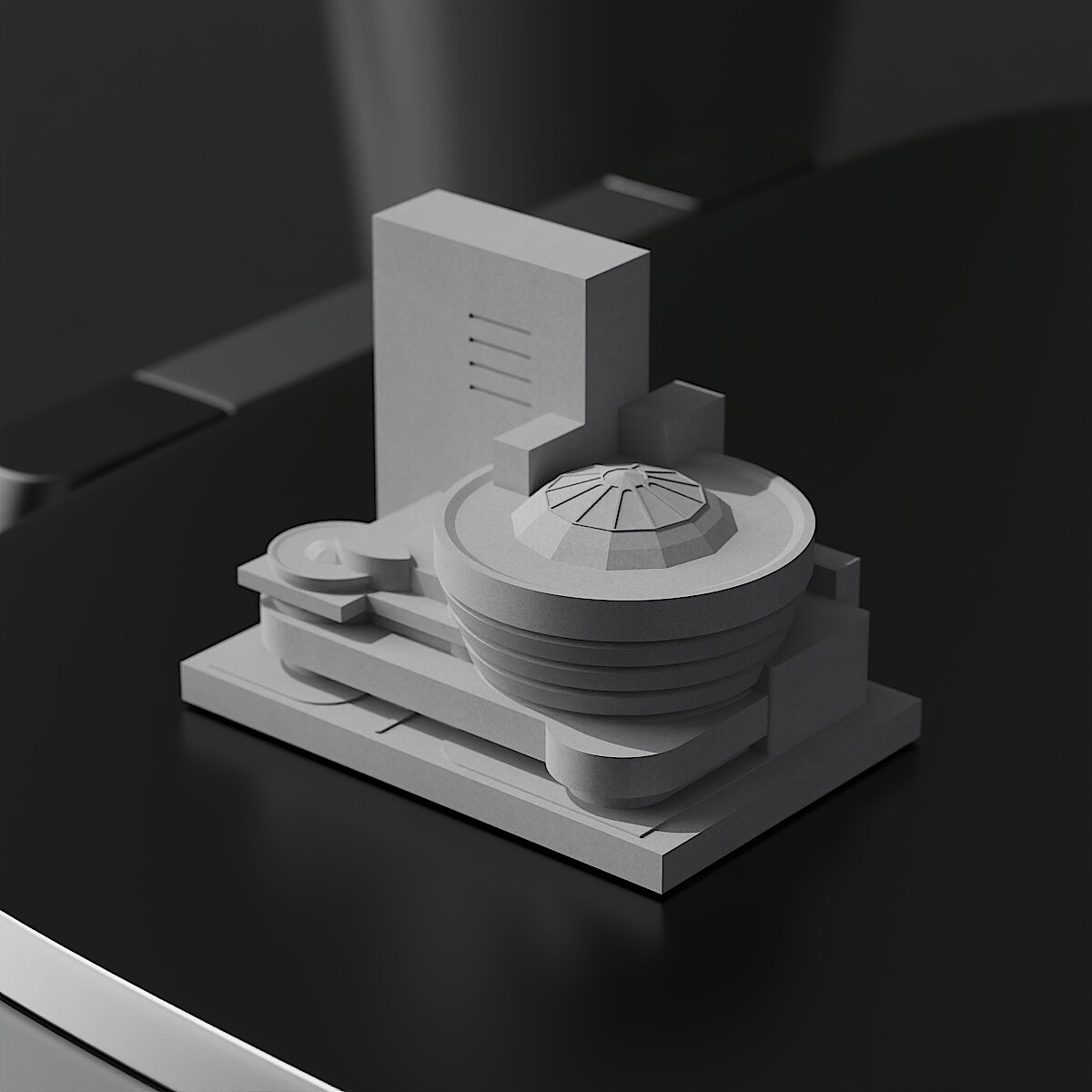 Guggenheim Museum Concrete Architectural Model by Myron Design
