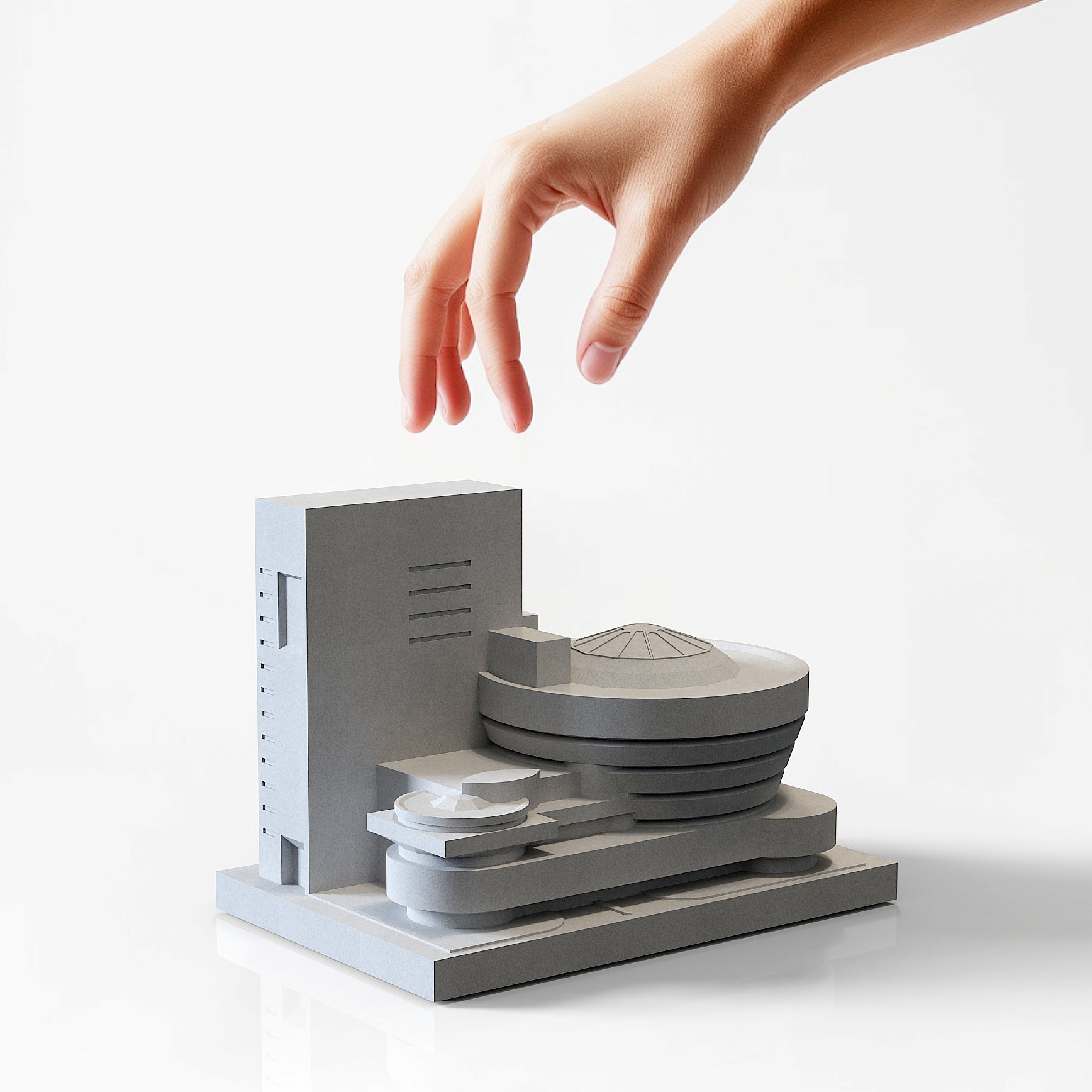 Guggenheim Museum Concrete Architectural Model by Myron Design